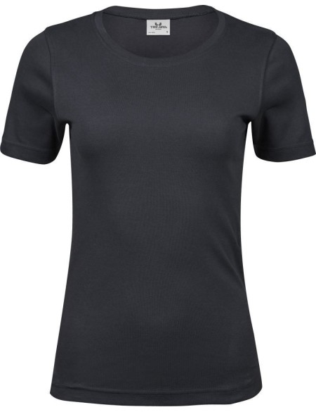 Damen T-Shirt - Teejays Interlock - Dunkelgrau M