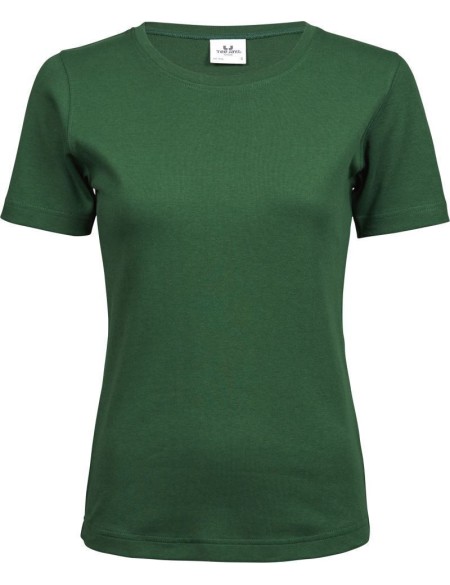 Damen T-Shirt - Teejays Interlock - Waldgrün L