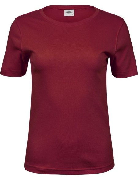 Damen-T-Shirt – Teejays Interlock – Tiefrot XXL
