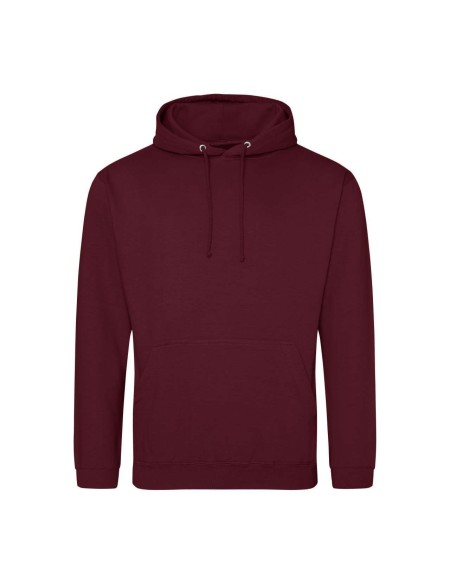 JustHoods Herren Kapuzenpullover – Burgunderrot S