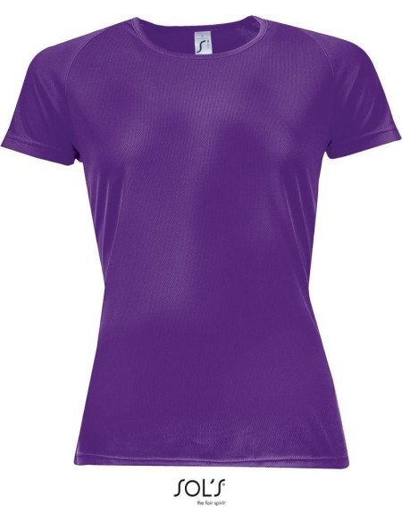 Sport-T-Shirt für Damen SPORTS - Dunkelviolett L