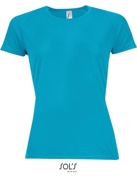 Sport-T-Shirt für Damen SPORTS - Aqua M