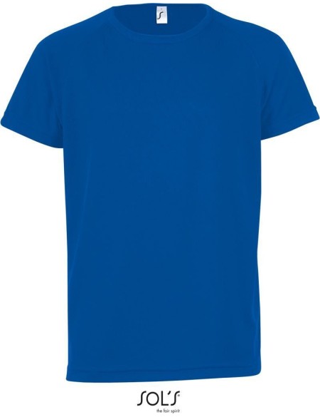 Sport-T-Shirt für Kinder – SPORTS – Königsblau 8 Jahre