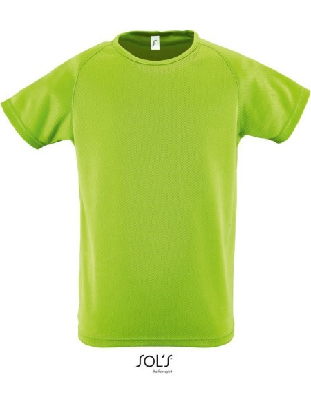 Sport-T-Shirt für Kinder – SPORTS – Apfelgrün 12 Jahre