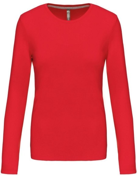 Damen-T-Shirt – Kariban K383 mit langen Ärmeln – Rot 3XL