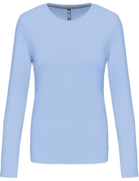 Damen-T-Shirt – Kariban K383 mit langen Ärmeln – Himmelblau 3XL