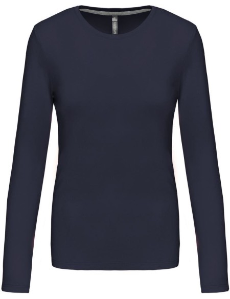 Damen-T-Shirt – Kariban K383 mit langen Ärmeln – Marineblau XL