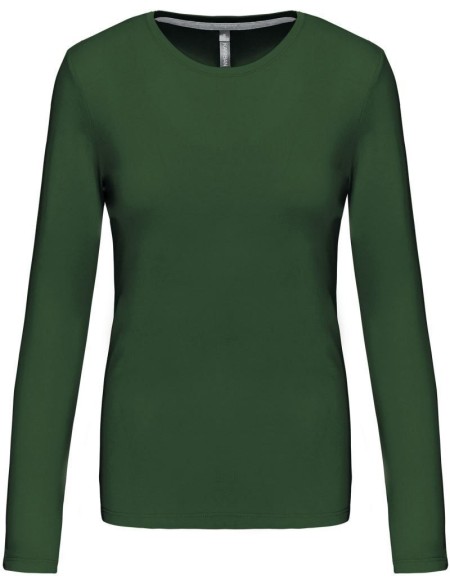 Damen-T-Shirt – Kariban K383 mit langen Ärmeln – Waldgrün XL