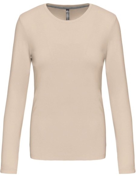 Damen-T-Shirt – Kariban K383 mit langen Ärmeln – Hellsand L