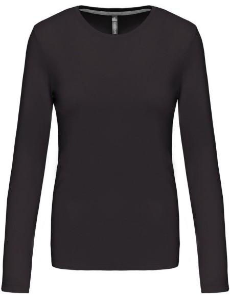 Damen-T-Shirt – Kariban K383 mit langen Ärmeln – Dunkelgrau XXL