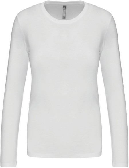Damen T-Shirt – Kariban K383 Langarm – Weiß M