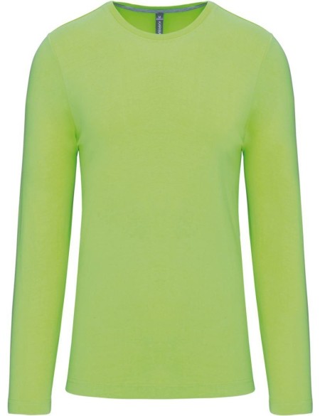 Herren-T-Shirt – Kariban K359 mit langen Ärmeln – Limette 3XL