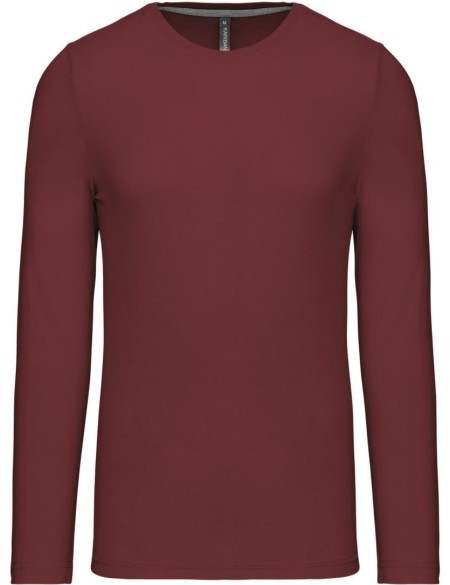 Herren-T-Shirt – Kariban K359 mit langen Ärmeln – Burgunderrot XL