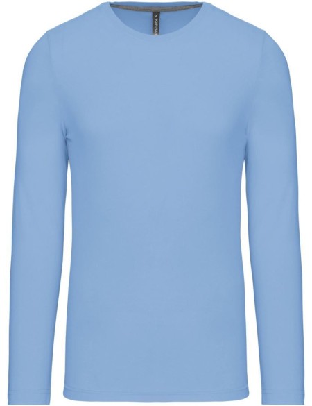 Pánské tričko - Kariban K359 s dlouhým rukávem - Sky blue - Sky blue M