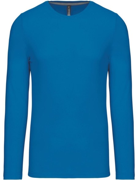 Herren-T-Shirt – Kariban K359 mit langen Ärmeln – Tropisches Blau M