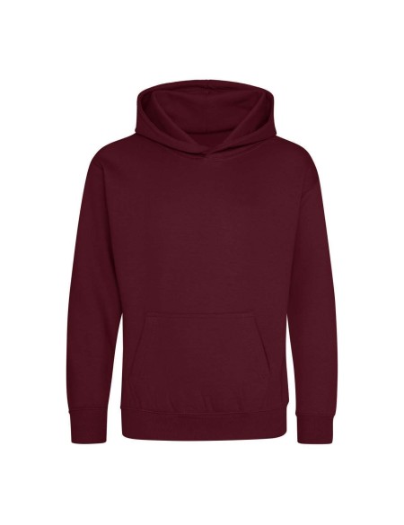 Kinder-Sweatshirt JustHoods - Burgunderrot 7/8 Jahre