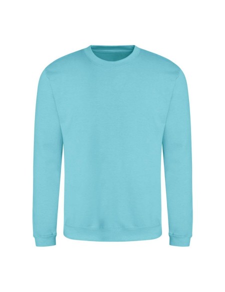 Unisex mikina bez kapuce JustHoods -  Turqiose surf XS
