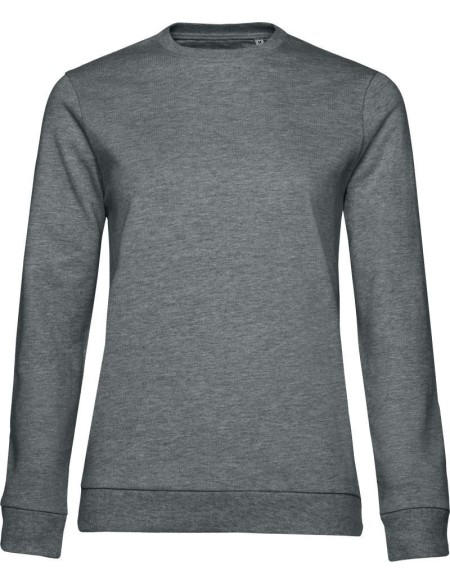 Damen-Sweatshirt ohne Kapuze #Set In - Heather mittelgrau M