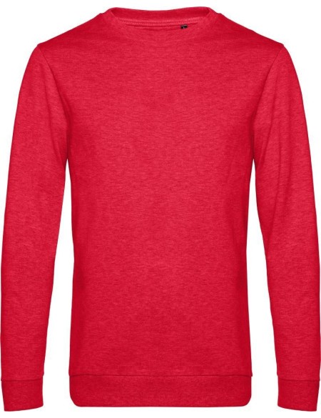 Pánská mikina bez kapuce #Set in - Heather red XS