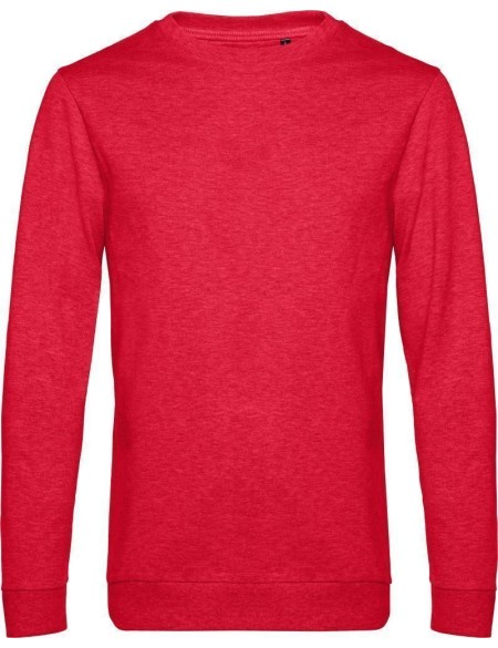 Herren-Sweatshirt ohne Kapuze #Set in - Heather red 3XL