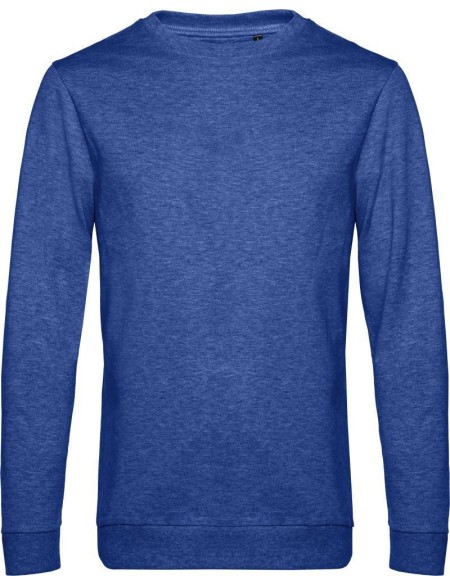Herren-Sweatshirt ohne Kapuze #Set in - Heather Royalblau 3XL