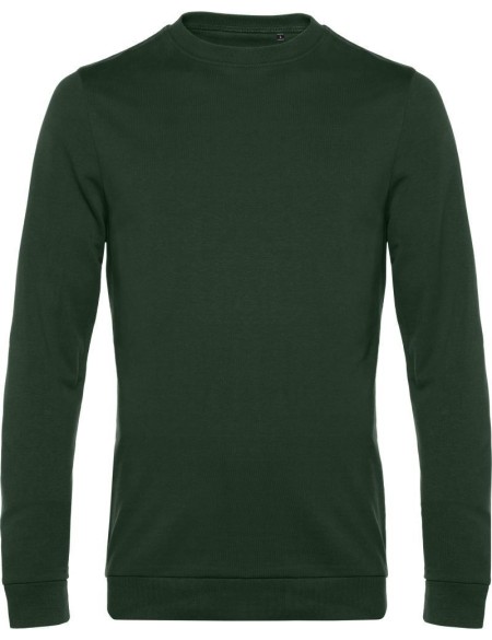Herren-Sweatshirt ohne Kapuze #Set in - Waldgrün 3XL