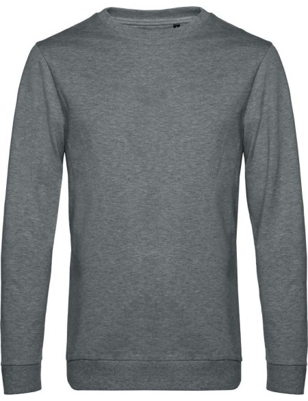 Herren-Sweatshirt ohne Kapuze #Set in - Heather Mid Grey L