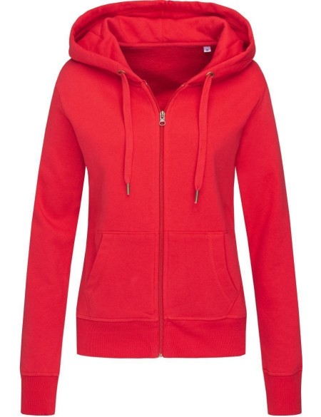 Dámská mikina s kapucí Stedman 5710 - Crimson red XL