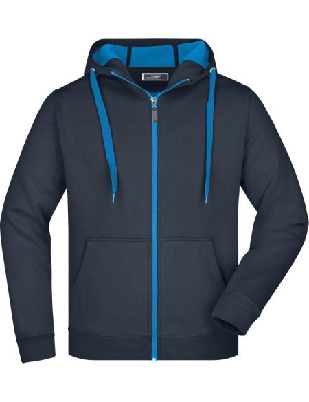 Herren-Sweatshirt Doubleface JN355 – Marine/Aqua L