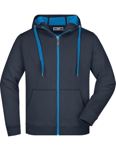 Herren-Sweatshirt Doubleface JN355 – Marine/Aqua XXL