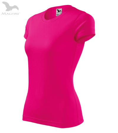 Damen-Sport-T-Shirt FANTASY - Neonrosa XS
