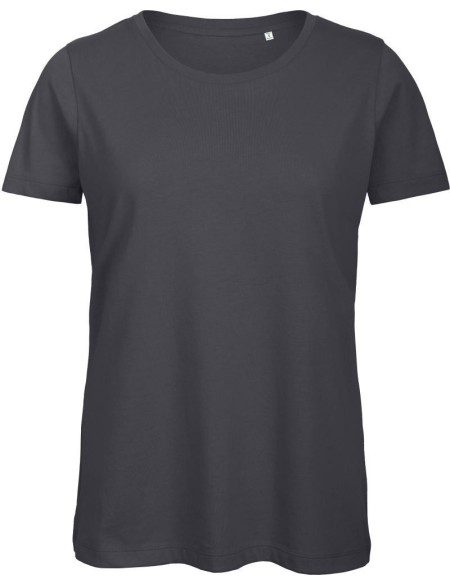 Damen T-Shirt B+C Inspire T aus Bio-Baumwolle - Dunkelgrau XS