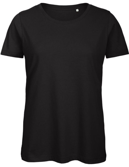 Damen T-Shirt B+C Inspire T aus Bio-Baumwolle - Schwarz XS