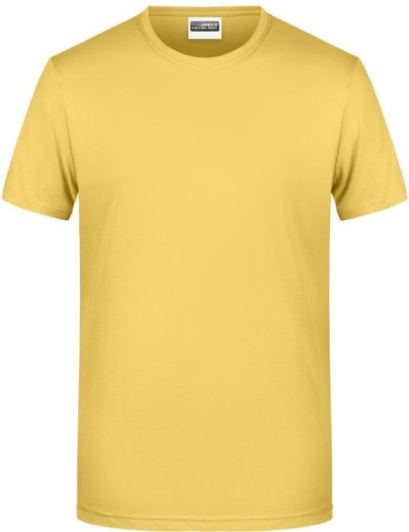 Pánské tričko z bio bavlny James+Nicholson 8008 - Light yellow L