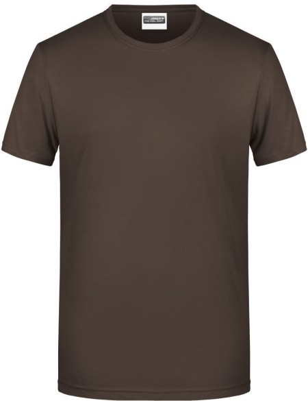 James+Nicholson 8008 Herren-T-Shirt aus Bio-Baumwolle – Braun XXL