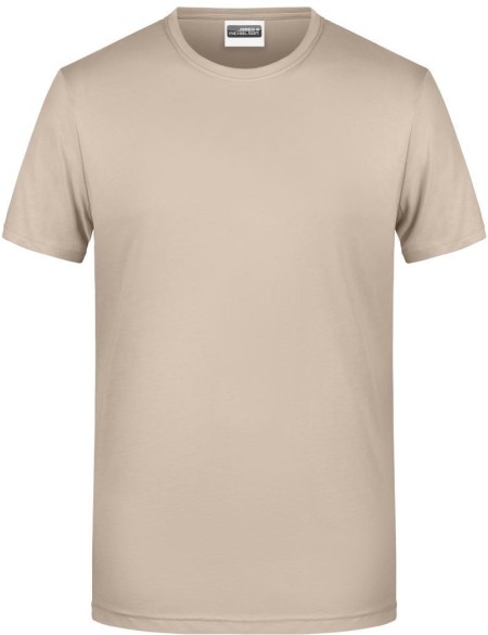 Herren-T-Shirt aus Bio-Baumwolle James+Nicholson 8008 – Stone 3XL