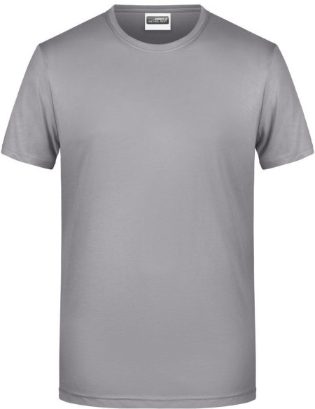 James+Nicholson 8008 Herren-T-Shirt aus Bio-Baumwolle – Stahlgrau XXL