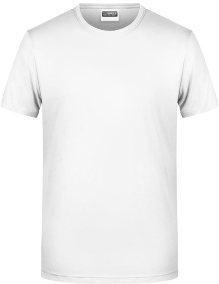 James+Nicholson 8008 Herren-T-Shirt aus Bio-Baumwolle – Weiß XXL