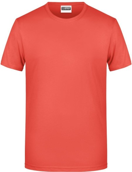 James+Nicholson 8008 Herren-T-Shirt aus Bio-Baumwolle – Koralle M