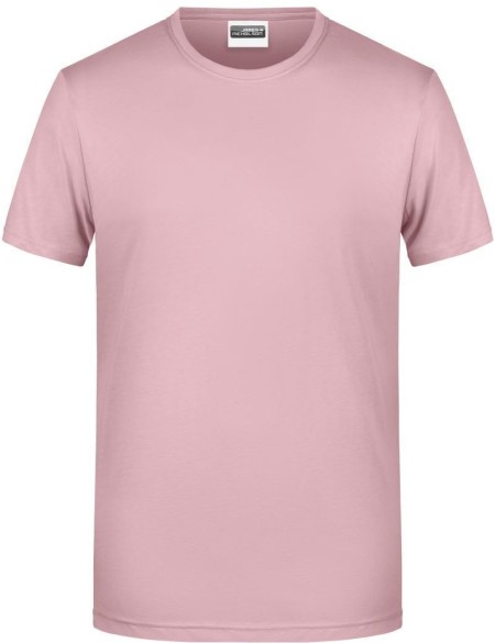Herren-T-Shirt aus Bio-Baumwolle James+Nicholson 8008 – Zartrosa L