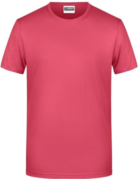 James+Nicholson 8008 Bio-Baumwoll-Herren-T-Shirt – Himbeere M