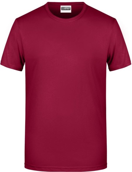Herren-T-Shirt aus Bio-Baumwolle James+Nicholson 8008 - Vínová S
