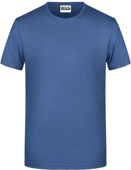 Herren-T-Shirt aus Bio-Baumwolle James+Nicholson 8008 – Light Denim Melange L
