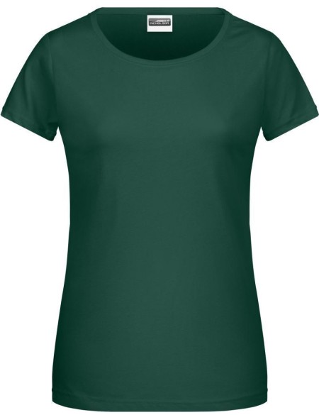 Dámské tričko z bio bavlny James+Nicholson 8007 - Dark green L