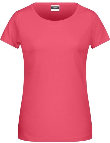 James+Nicholson 8007 Bio-Baumwoll-Damen-T-Shirt – Himbeere S