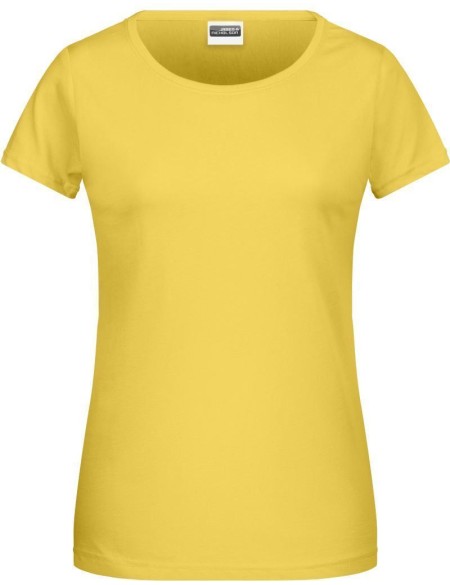 James+Nicholson 8007 Bio-Baumwoll-Damen-T-Shirt – Gelb M