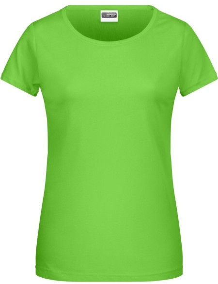 Damen-T-Shirt aus Bio-Baumwolle James+Nicholson 8007 – Limettengrün S