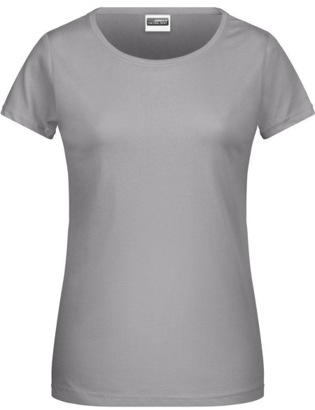 Dámské tričko z bio bavlny James+Nicholson 8007 - Steel grey M