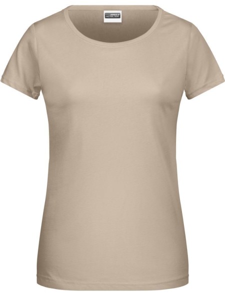 James+Nicholson 8007 Damen-T-Shirt aus Bio-Baumwolle – Stone S