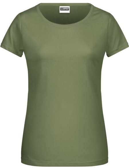 James+Nicholson 8007 Damen-T-Shirt aus Bio-Baumwolle – Khaki XXL